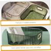 Healeved Makeup Storage Box Organizer for Desktop Open Design Sundries Storage Basket Easy Access Makeup and Cosmetic Display Case Space-saving Beauty Organizer Dark Green view 3