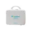 Mini Cosmetic Travel Case, Hard Shell Suitcase with Handle, White view 1