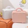 Mini Cosmetic Travel Case, Hard Shell Suitcase with Handle, White view 4