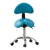 ZFUCMAYL Saddle Chair,Saddle Stool with Pedal,Ergonomic Chair with Back Support,Swivel Salon Cutting Stool for Office Salon Shop,Adjustable Height(Blue) view 1