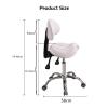 ZFUCMAYL Saddle Chair,Saddle Stool with Pedal,Ergonomic Chair with Back Support,Swivel Salon Cutting Stool for Office Salon Shop,Adjustable Height(Blue) view 2