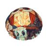 Anime Owl Shower Cap Reusable Waterproof Shower Bonnet for Women Men Elastic Band Bath Hair Hat Double Layered Washable Bath Cap for All Hairstyles, Travel-Friendly view 1