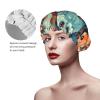 Anime Owl Shower Cap Reusable Waterproof Shower Bonnet for Women Men Elastic Band Bath Hair Hat Double Layered Washable Bath Cap for All Hairstyles, Travel-Friendly view 3
