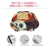 Anime Owl Shower Cap Reusable Waterproof Shower Bonnet for Women Men Elastic Band Bath Hair Hat Double Layered Washable Bath Cap for All Hairstyles, Travel-Friendly view 4