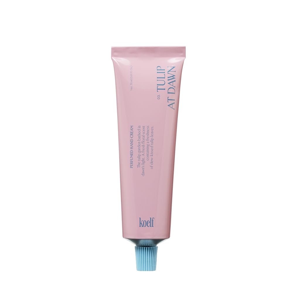 Koelf Perfumed Hand Cream No.3 Tulip At Dawn 50ml (1.69 fl. oz.) - Hand Moisturizer for Dry Skin with Shea Butter, Panthenol, Tulip Scented Deep Nourishing Hand Cream