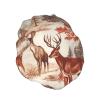 Animal Wilderness Bear Deer Shower Cap Reusable Waterproof Shower Bonnet for Women Men Elastic Band Bath Hair Hat Double Layered Washable Bath Cap for All Hairstyles, Travel-Friendly view 2