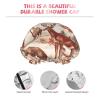 Animal Wilderness Bear Deer Shower Cap Reusable Waterproof Shower Bonnet for Women Men Elastic Band Bath Hair Hat Double Layered Washable Bath Cap for All Hairstyles, Travel-Friendly view 4