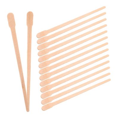 Happyyami 300pcs Nose Hair Sticks Wooden Spatula for Eyebrow and Lip Hair Removal Gentle Shaped Applicators for Smooth Waxing