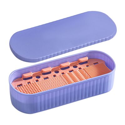 PACKOVE Makeup Brush Cleaner Box Versatile Makeup Brush Storage Holder for Home Use Lightweight and Portable Design