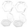 Healvian 4pcs Makeup Storage Case Empty Eyeshadow Pans Refillable Cosmetics Containers Travel Makeup Palette Hexagon Shape view 1