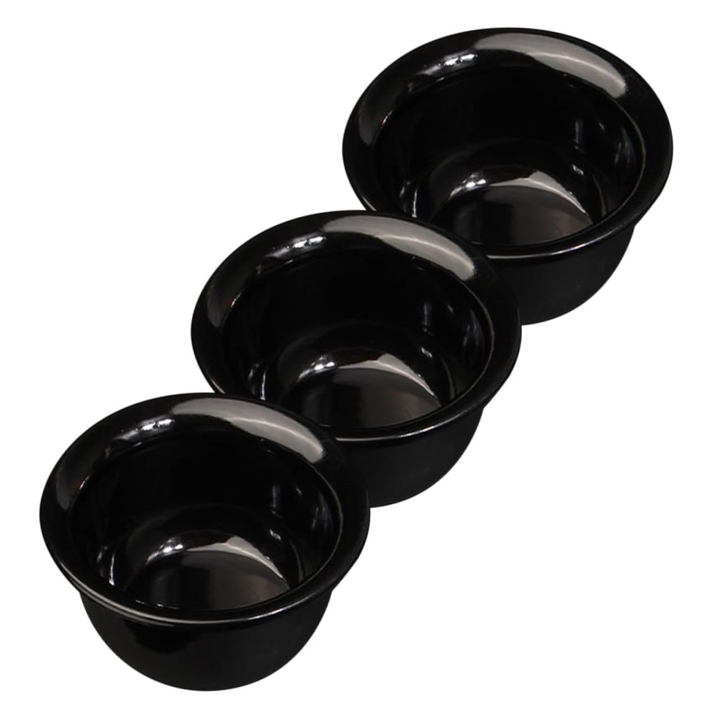 BIUDECO 3pcs Men's Shaving Bowl Shaving Dish Shave Soap Bowl Reusable for Household