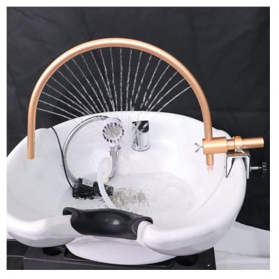 PQGKOBR Head Spa Water Circulation Frame,180Adjustable Head Spa Equipment,Head Spa Shampoo Bowl Waterfall Frame,Shampoo Bed Accessories for Massage Salon Equipment