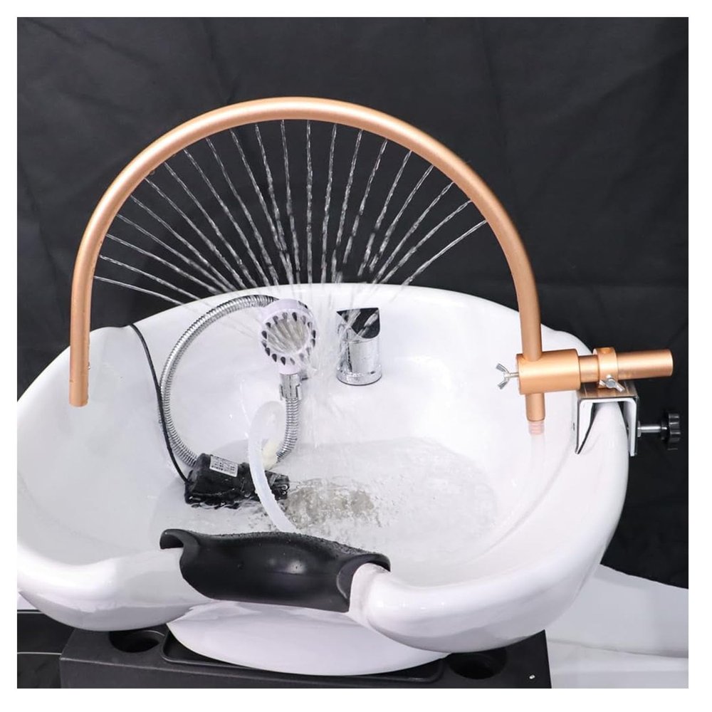PQGKOBR Head Spa Water Circulation Frame,180Adjustable Head Spa Equipment,Head Spa Shampoo Bowl Waterfall Frame,Shampoo Bed Accessories for Massage Salon Equipment