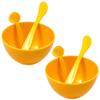 2 Sets Facial Mask Mixing Bowl with Spatula & Measuring Spoon Facemask Bowl Mud Mask Mixing Bowl Diy Skin Care Mixing Tool Kit for Lady Women Home Beauty Salon Use, Clear Bag Packaging, Gold view 1