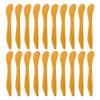 20 Pieces Plastic Cosmetic Spatulas Mask Mixing Spatula Facemask Stirrer Mixing Spatulas Makeup Applicator Spatula Facial Cream Scoop for Lady Women Home Beauty Salon Use, 6.3 Inches, Gold view 1