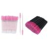 100pcs Pink Dual Ended Lip & Lash Wands, 100pcs Rose Eyelash Spoolies Brushes for Eyelash Extensions and Eyebrows view 1