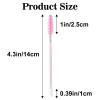 100pcs Pink Dual Ended Lip & Lash Wands, 100pcs Rose Eyelash Spoolies Brushes for Eyelash Extensions and Eyebrows view 3