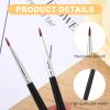 6 Pack Eye Liner Brushes Fine Point Eyeliner Brushes Portable Eye Gel Foundation Brush Water Activated Graphic Cosmetic Liner Wands to Accurately Apply Gel and Wet Powder for Women view 4