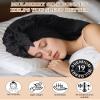 AWAYTR Silk Bonnet for Long Hair - 100% Mulberry Silk Bonnet for Sleeping Women or Kids with Adjustable Elastic Band (Black) view 3