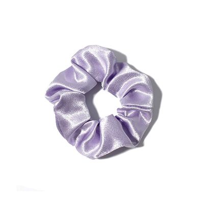 14 Pcs Solid Color Satin Scrunchie, 4.3 - Inch Bulk Elastic Hair Accessories, Polyester Hair Tie for All Hair Types and Textures, Holiday Accessories, Party Decoration(Purple)