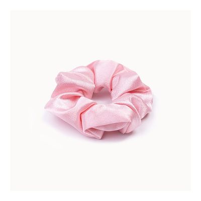 14 Pcs Solid Color Satin Scrunchie, 4.3 - Inch Bulk Elastic Hair Accessories, Polyester Hair Tie for All Hair Types and Textures, Holiday Accessories, Party Decoration(Pink)
