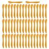 50 Pieces Plastic Cosmetic Spatulas Mask Mixing Spatula Facemask Stirrer Mixing Spatulas Makeup Applicator Spatula Facial Cream Scoop for Lady Women Home Beauty Salon Use, 6.3 Inches, Gold view 1