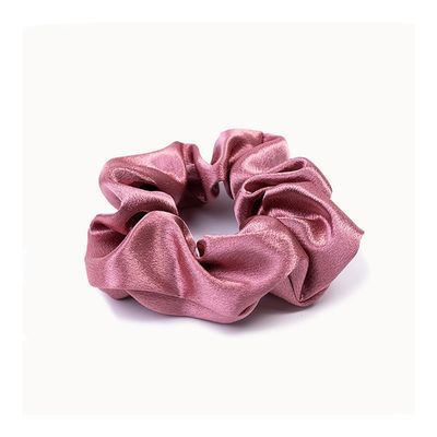 14 Pcs Solid Color Satin Scrunchie, 4.3 - Inch Bulk Elastic Hair Accessories, Polyester Hair Tie for All Hair Types and Textures, Holiday Accessories, Party Decoration(Dark Pink)
