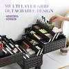 Leeora&Leekoo High-Capacity Multilayer Portable Nail Case for Nail Tech Organizer with Wheels - Lockable Makeup Case Organizer, Cosmetic Case, Makeup Train Case (Black-8045) view 3