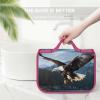 SLKFJEWT Eagle at Hunting Travel Toiletry Bag for Women,Hanging Toiletry Organizer with Hook, Makeup Bag Travel Organizer for Shampoo,Toiletriesl view 3