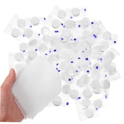 Healvian 100pcs Compressed Towel Tablets Mini Coin Tissue Cooling Towels for Hot Weather Travel Outdoor Use