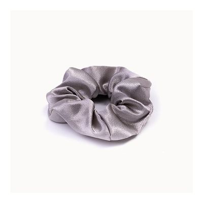 14 Pcs Solid Color Satin Scrunchie, 4.3 - Inch Bulk Elastic Hair Accessories, Polyester Hair Tie for All Hair Types and Textures, Holiday Accessories, Party Decoration(Silver Gray)