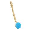 Baluue Multi-Function Bath Brush with Long Handle Portable Back Exfoliating Scrubber for Cleansing and Exfoliation Durable Silicone and Bamboo Design Blue view 1