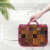SLKFJEWT African Style Patchwork Travel Toiletry Bag for Women,Hanging Toiletry Organizer with Hook, Makeup Bag Travel Organizer for Shampoo,Toiletriesl view 3