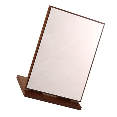 Unomor Indoor Folding Makeup Mirror Wooden Desktop Cosmetic Mirror Smooth Rotation for Daily Use and Giving Stable Design for Confidence and Easy Maintenance