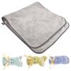 FONDOTIN 4pcs Soft Coral Fleece Face Towels Washable Face Cleaning Cloths Super Absorbent Makeup Removal Towels for Gentle Skin Gray Green Lake Blue view 1