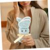 FONDOTIN 4pcs Soft Coral Fleece Face Towels Washable Face Cleaning Cloths Super Absorbent Makeup Removal Towels for Gentle Skin Gray Green Lake Blue view 3