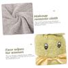 FONDOTIN 4pcs Soft Coral Fleece Face Towels Washable Face Cleaning Cloths Super Absorbent Makeup Removal Towels for Gentle Skin Gray Green Lake Blue view 4