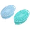 LIFKOME 2pcs Silicone Body Scrubber for Gentle Exfoliation Dual-Sided Bath Brushes Ergonomic Design for Hair Body Washing Easy to Clean Hanging view 1