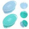 LIFKOME 2pcs Silicone Body Scrubber for Gentle Exfoliation Dual-Sided Bath Brushes Ergonomic Design for Hair Body Washing Easy to Clean Hanging view 2