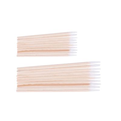 MERRYHAPY 200pcs Makeup Brush Cleaner Disposable Single Pointed Head Wooden Cotton Swab Non-linting for Ear Cleaning Nail Art Salon Hospital Home