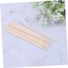 MERRYHAPY 200pcs Makeup Brush Cleaner Disposable Single Pointed Head Wooden Cotton Swab Non-linting for Ear Cleaning Nail Art Salon Hospital Home view 3