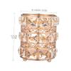 FOYTOKI 2pcs Crystal Makeup Brush Holder Pen Organizer Elegant Desktop Storage for Brushes Lipsticks and Pens Material Present for Friends and Family view 3