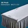 CEZOOWYEX 50 Pack Disposable Bed Sheets, Waterproof Bed Cover, 31 x 67 Inches Massage Table Sheet Non-Woven Fabric for Spa Treatments, Beauty Salon, Tattoo, Hotels (White) view 2