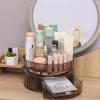 2 Layers Large Capacity Makeup Box Spinning Storage Holder with Small Drawer Makeup Box for Vanity and Dresser view 3