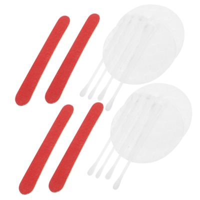 Baluue 20bags Makeup Pads Disposable Facial Pads Swabs and Nail Files for Women for and Makeup Removal Lightweight and Portable