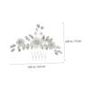 Baluue Flower Hair Comb Rhinestones Elegant Bridal Hair Accessories for Weddings Floral Design Side Comb for Women for Brides and Bridesmaids view 3