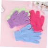BATHVEVE 30pcs Exfoliating Bath Gloves Five Finger Shower Scrubbers for Deep Cleaning and Skin Revitalization Random Colors for All Adults and Students view 4