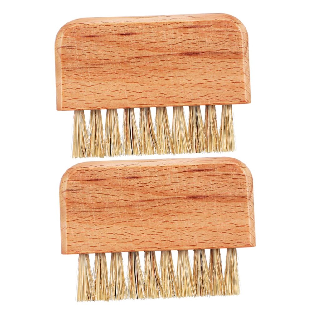 Ipetboom 2pcs Wooden Nail Tools Nail Brush for Women Gentle Fingernail Scrubber Toenail Brush for Shower Cleaning for Home Salon Use
