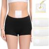 100 pcs Disposable Castor Oil Patches Belly Button(Oil Not Included), Self-Adhesive Castor Oil Pack Wrap Organic Cotton,WHITE 100PCS EFWG view 1