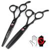 6" Professional Left-handed Scissors Hair Cutting Shears Barber Thinning Shears for Hairdressing Black view 1